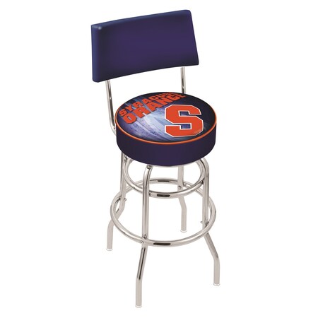 Holland Bar Stool Co 30" Chrome 2-Ring Syracuse Swivel Bar Stool, Back L7C430Syrcse-D2